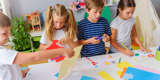 Rainbow pencil craft for developing fine motor skills